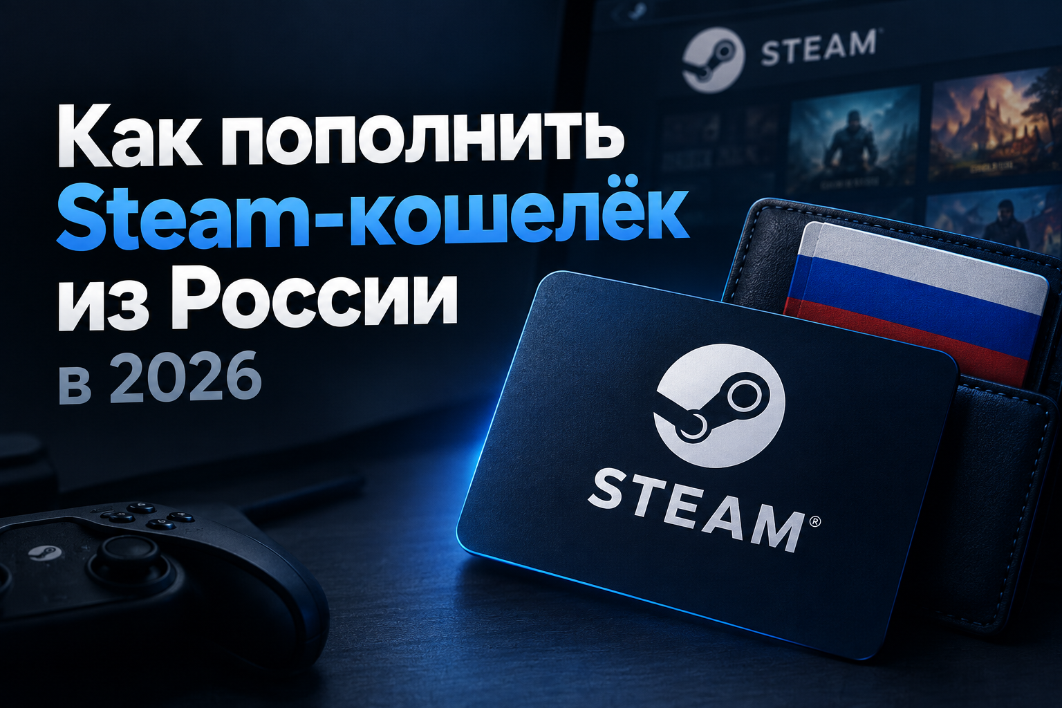 Как пополнить Steam-кошелёк из России в 2026 году: способы, комиссии, сроки зачисления
