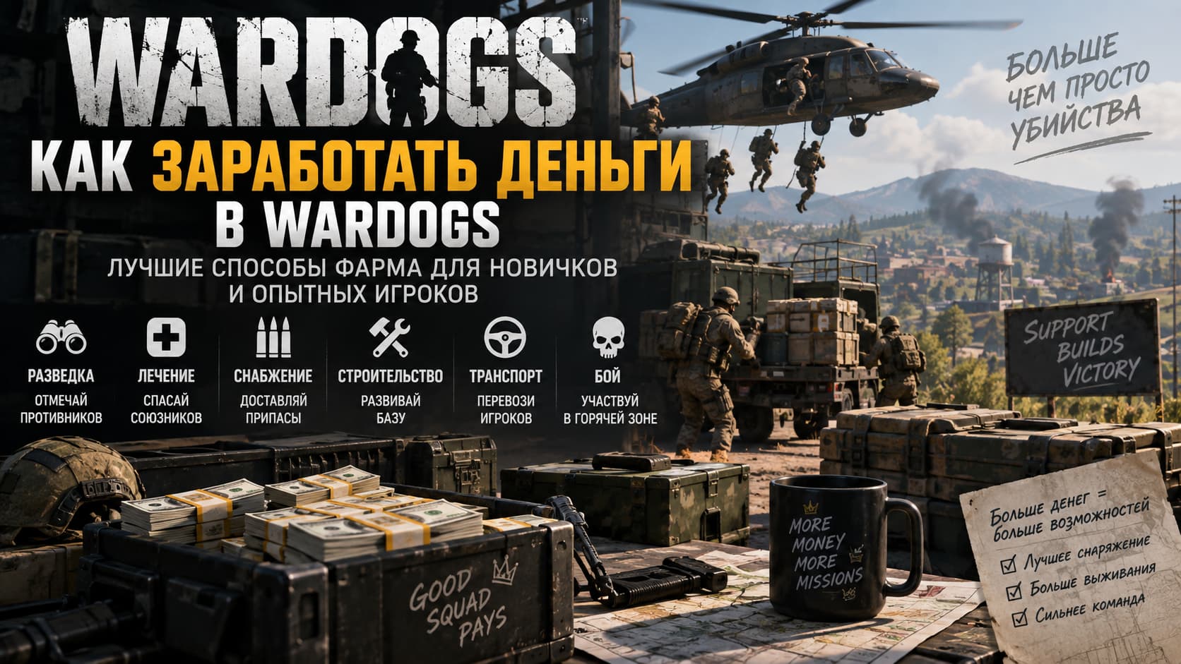 Как быстро заработать деньги в WARDOGS и не остаться без снаряжения