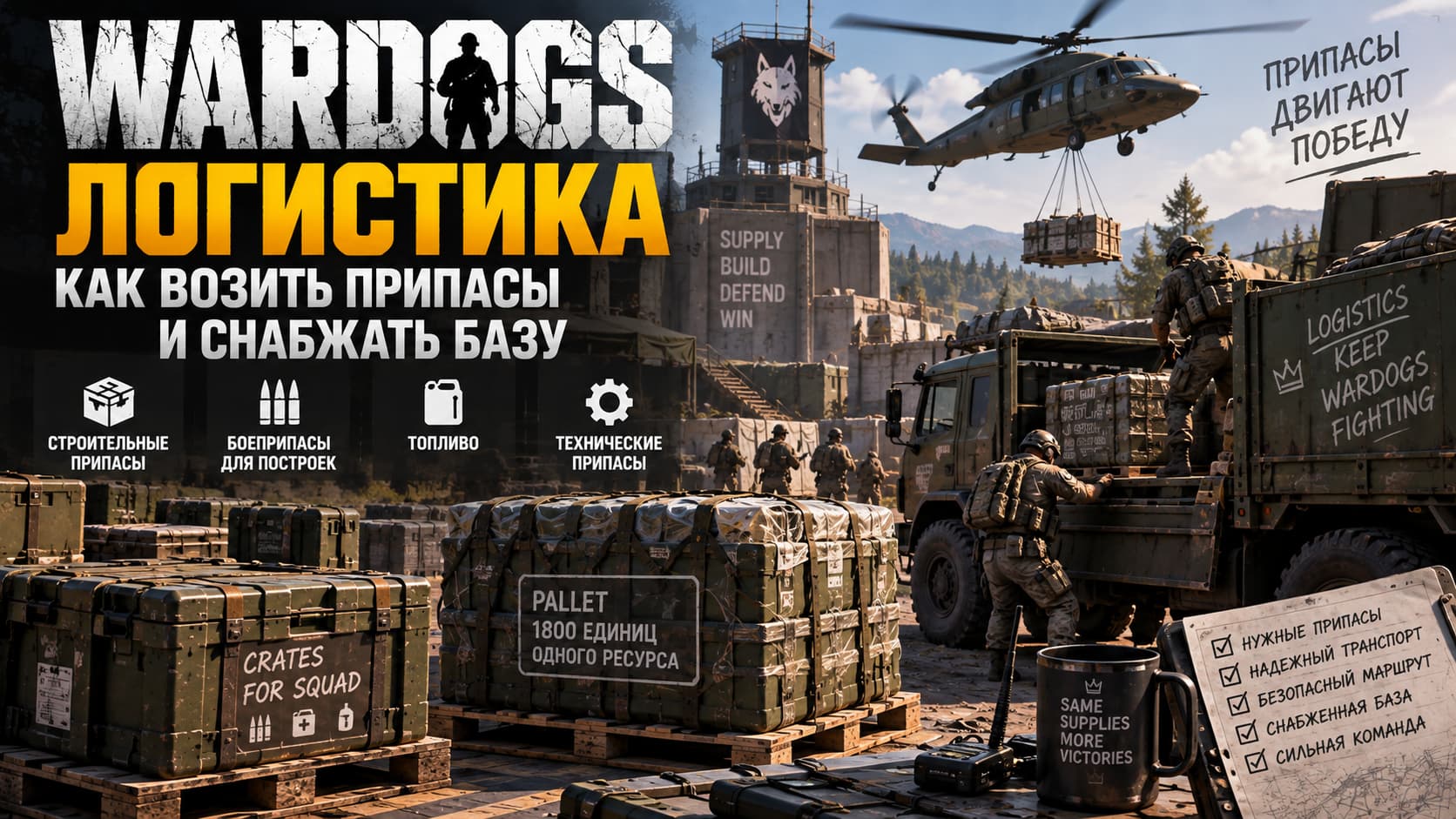 Логистика в WARDOGS — как возить припасы и правильно снабжать передовую базу