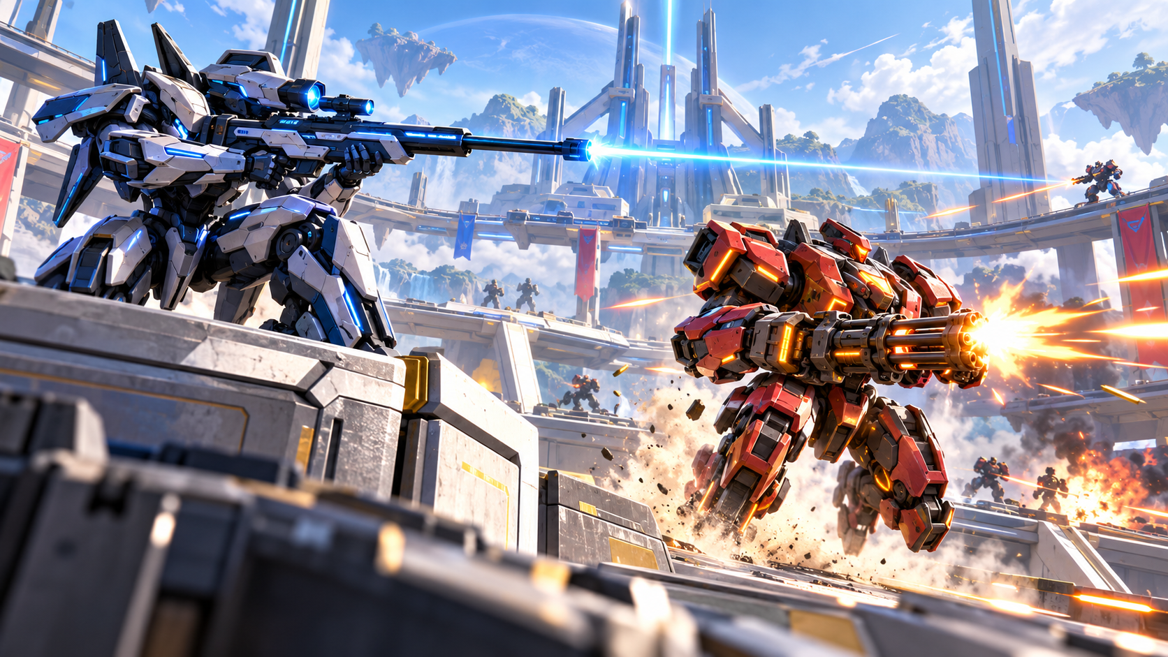 Versa в Mech Arena: как использовать Machine Gun и Sniper Mode