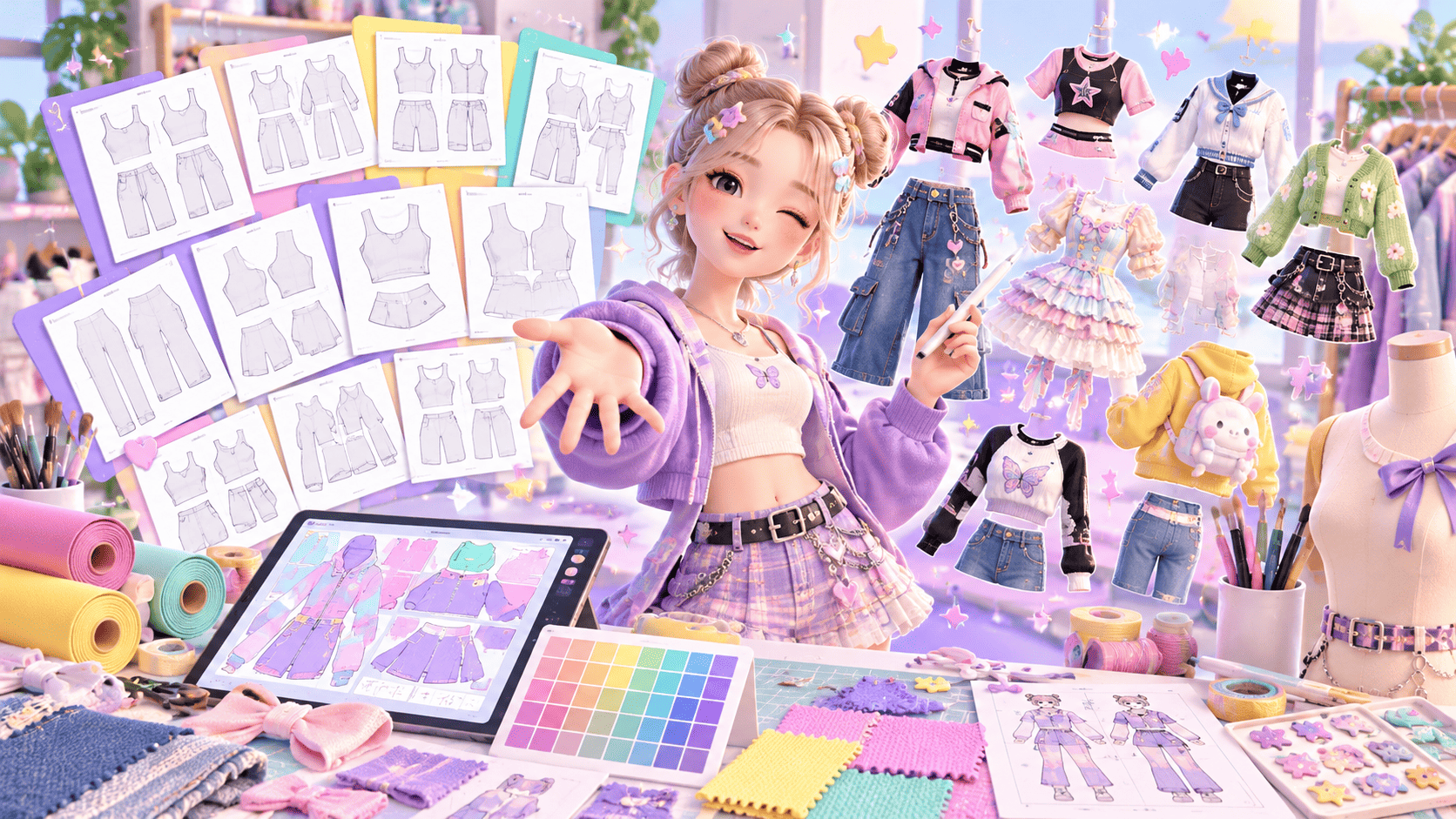 24 новых 2D-шаблона ZEPETO Studio: что можно создать через Template Editor